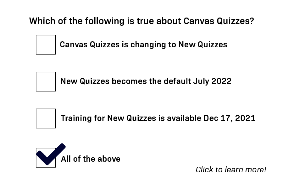 New Quizzes checkbox