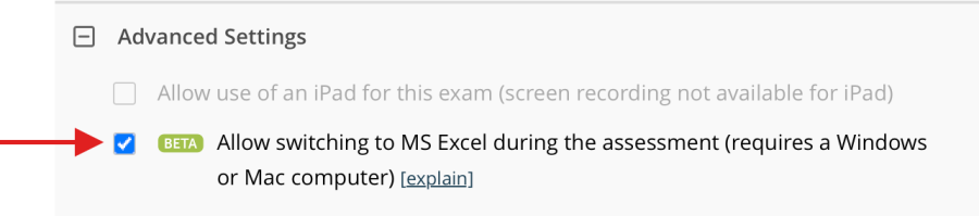 screenshot from respondus