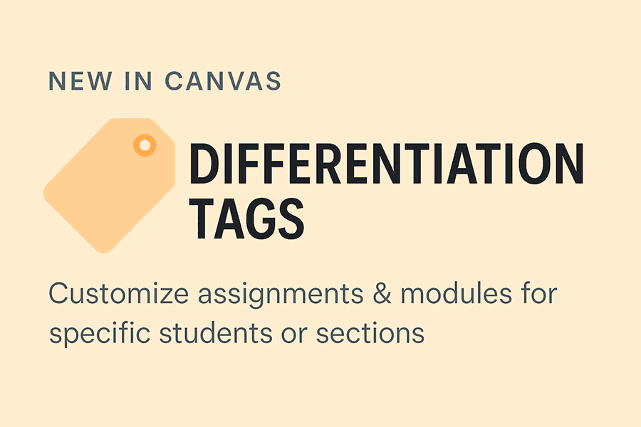 Differentiation Tags words on yellow background