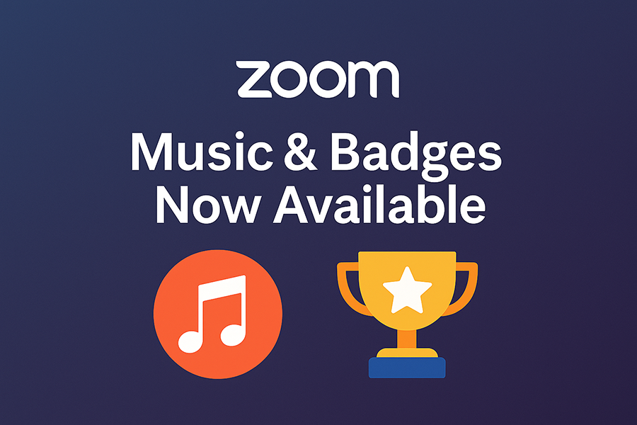 Zoom Music and Badges icons