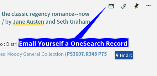 Email a call number in OneSearch