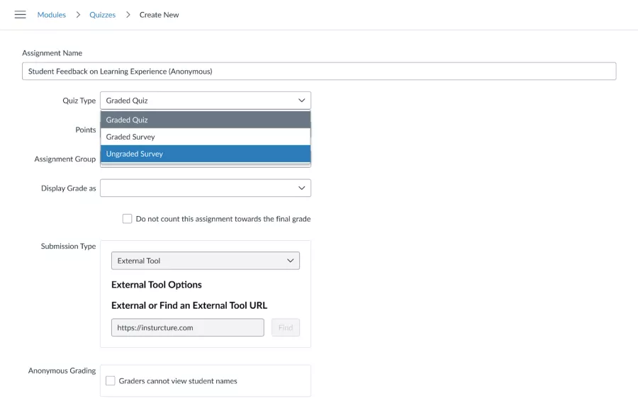 canvas survey screenshot